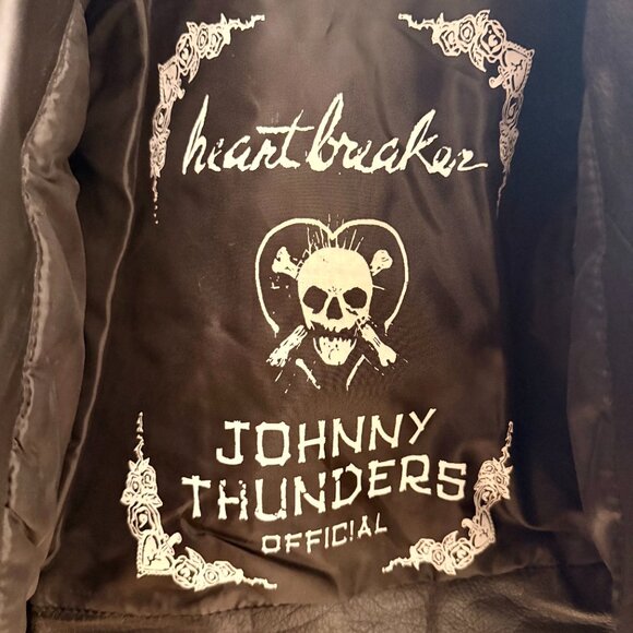 Custom Leather Jacket Straight To Hell | JMR Leather Sherpa Hand Painted - Picture 7 of 9
